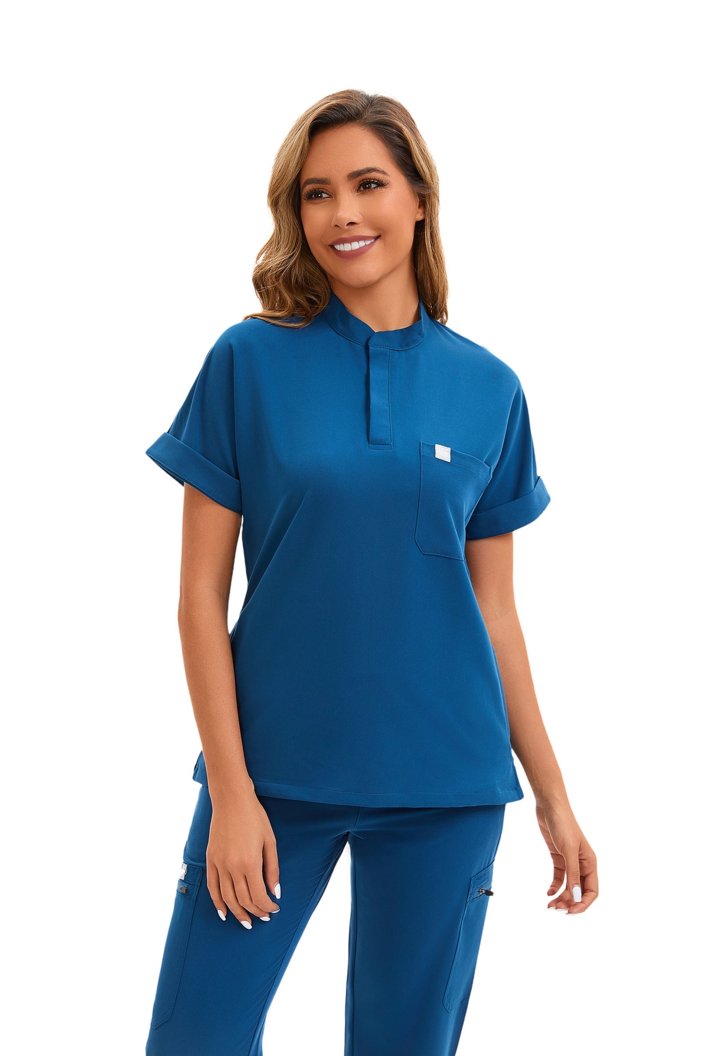 Enwinz Serena Women's Scrub Set –Deep Reef- 4-Way Stretch | Wrinkle-Resistant | Ultra-Soft Fit