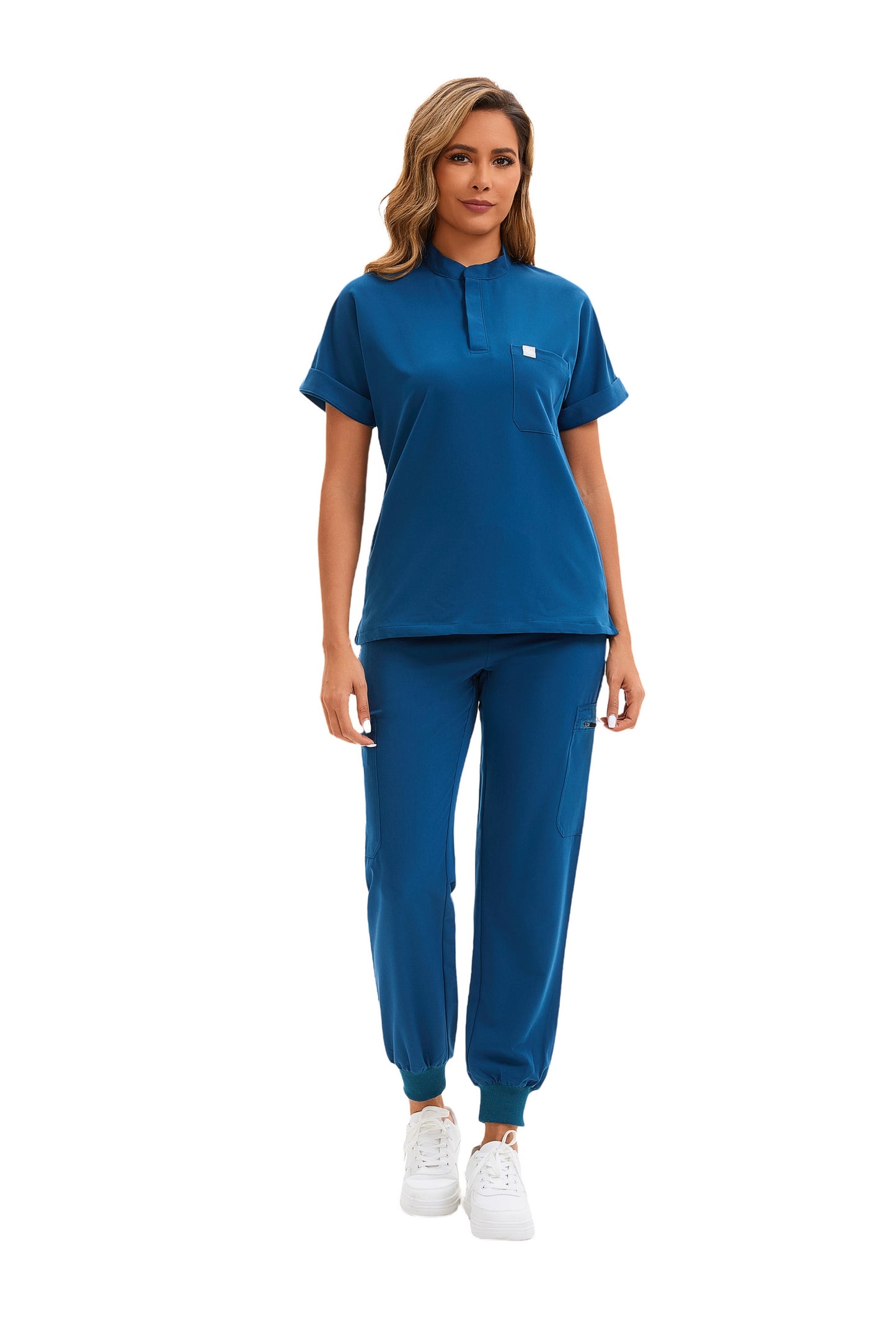 Enwinz Serena Women's Scrub Set –Deep Reef- 4-Way Stretch | Wrinkle-Resistant | Ultra-Soft Fit