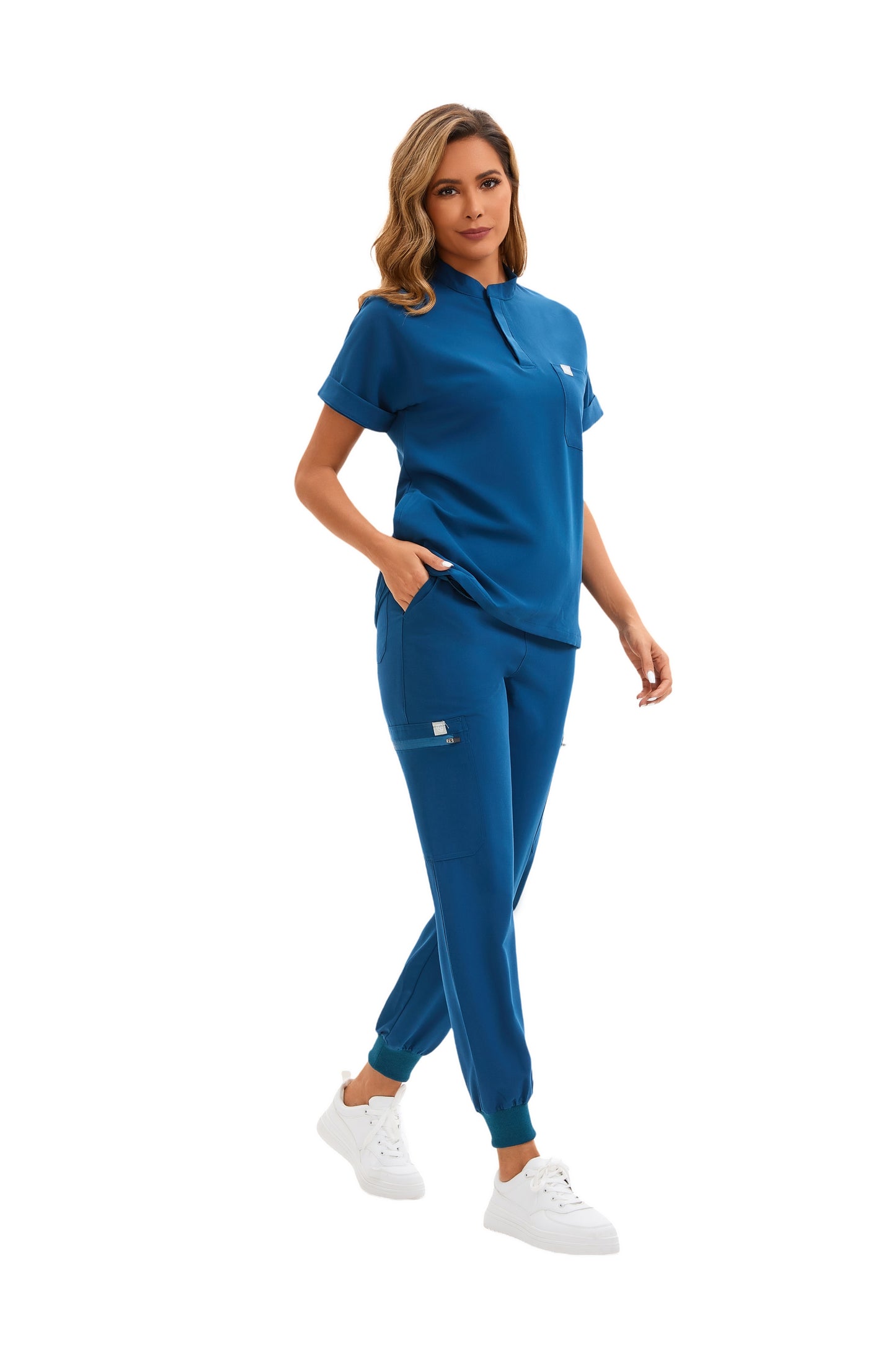 Enwinz Serena Women's Scrub Set –Deep Reef- 4-Way Stretch | Wrinkle-Resistant | Ultra-Soft Fit