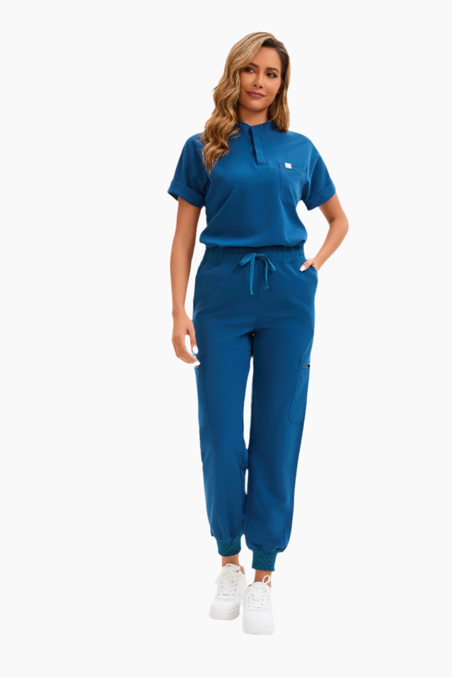 Enwinz Serena Women's Scrub Set –Deep Reef- 4-Way Stretch | Wrinkle-Resistant | Ultra-Soft Fit