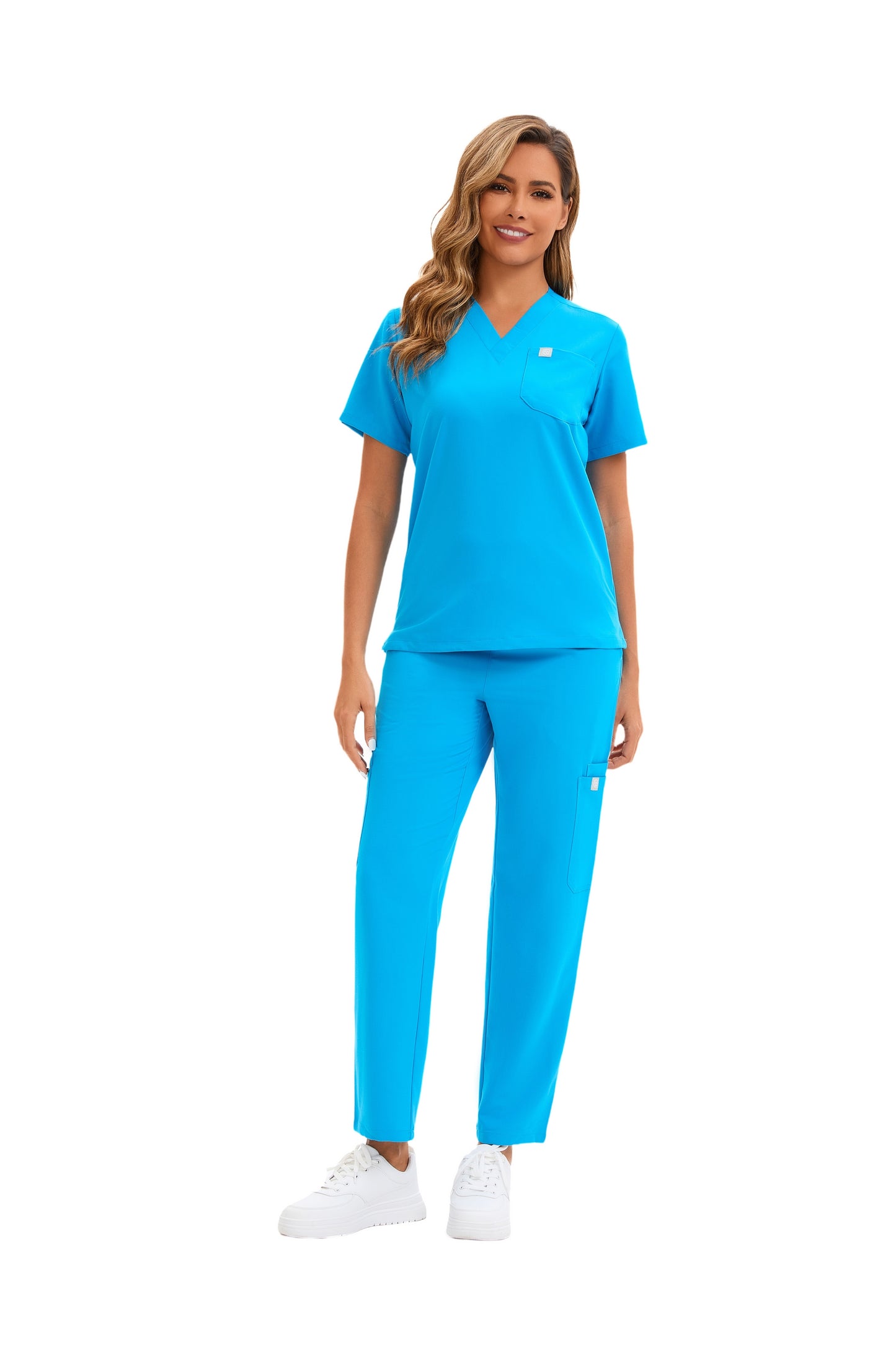 Enwinz Elena One Pocket Top Scrub Set – Sky Blue | Everyday Function | All-Day Comfort