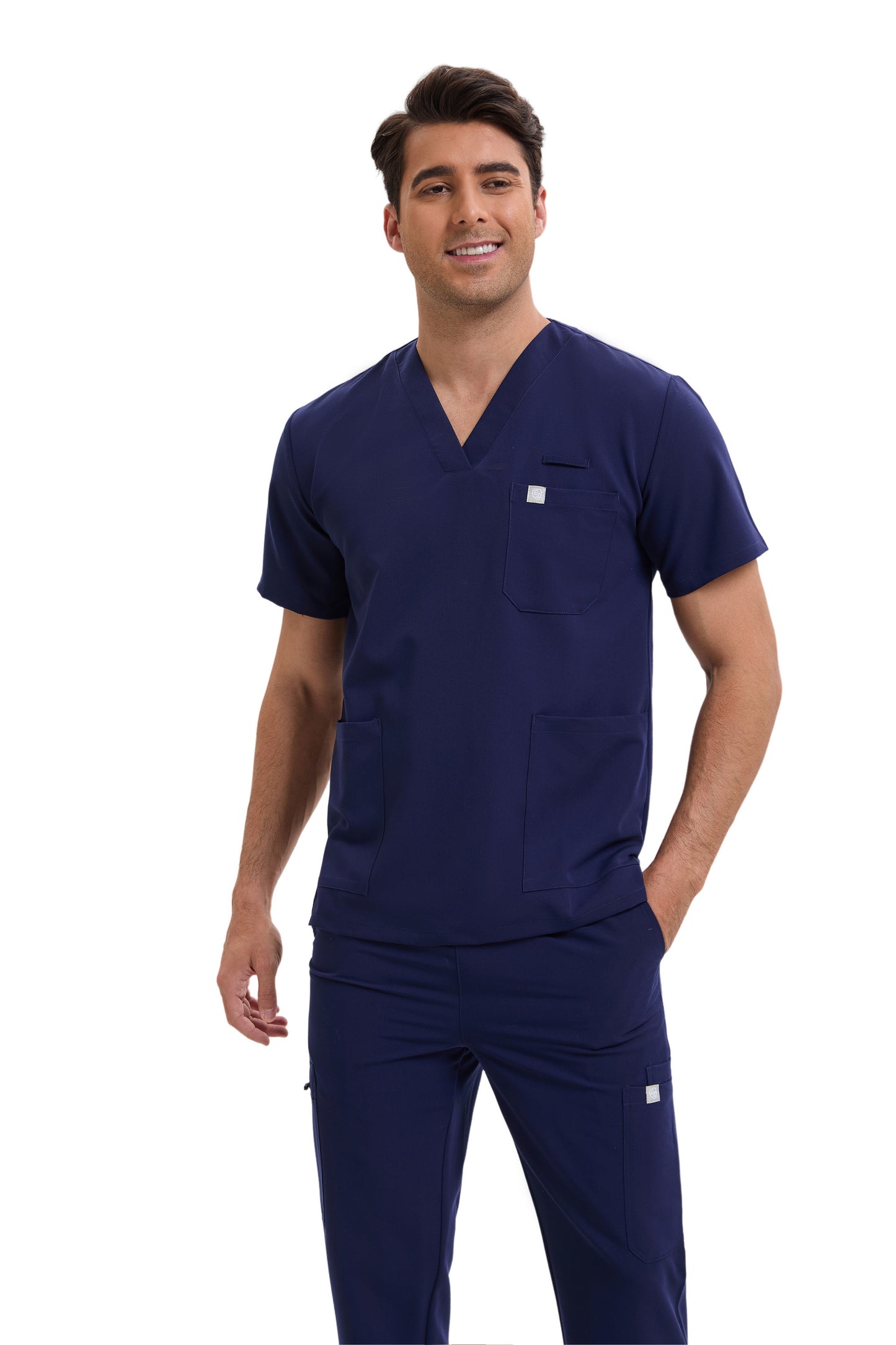 Enwinz Prime Men’s Navy Blue Scrub Set – Performance Fit | Durable Comfort | All-Day Mobility