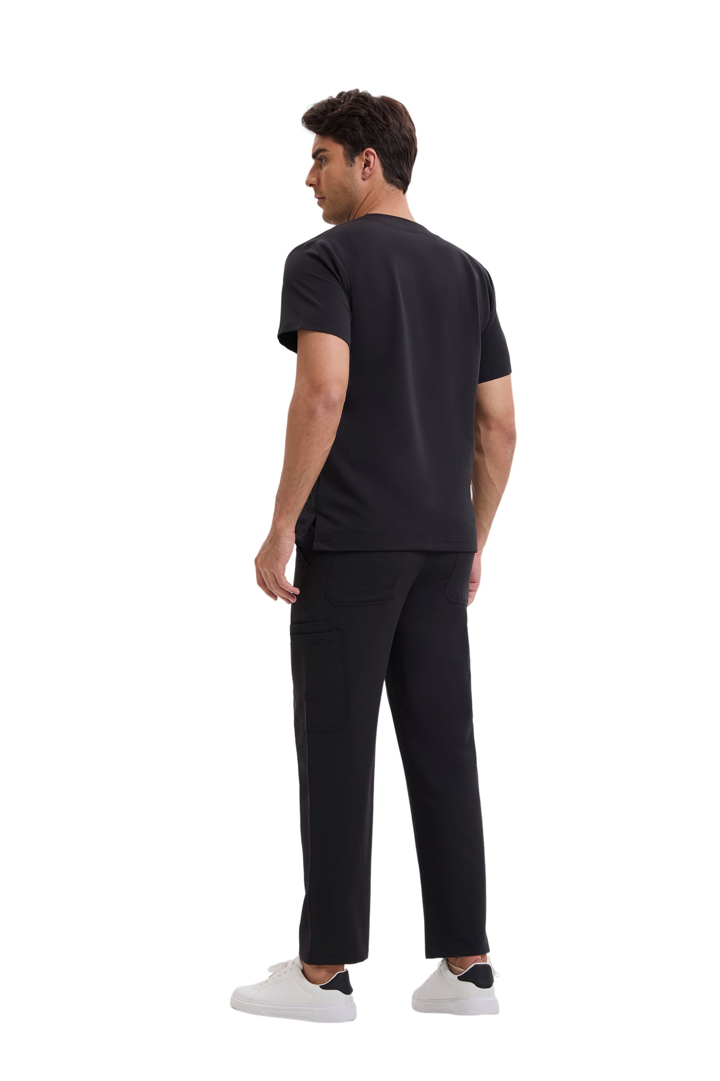 Enwinz Prime Men’s Black Scrub Set – Performance Fit | Durable Comfort | All-Day Mobility