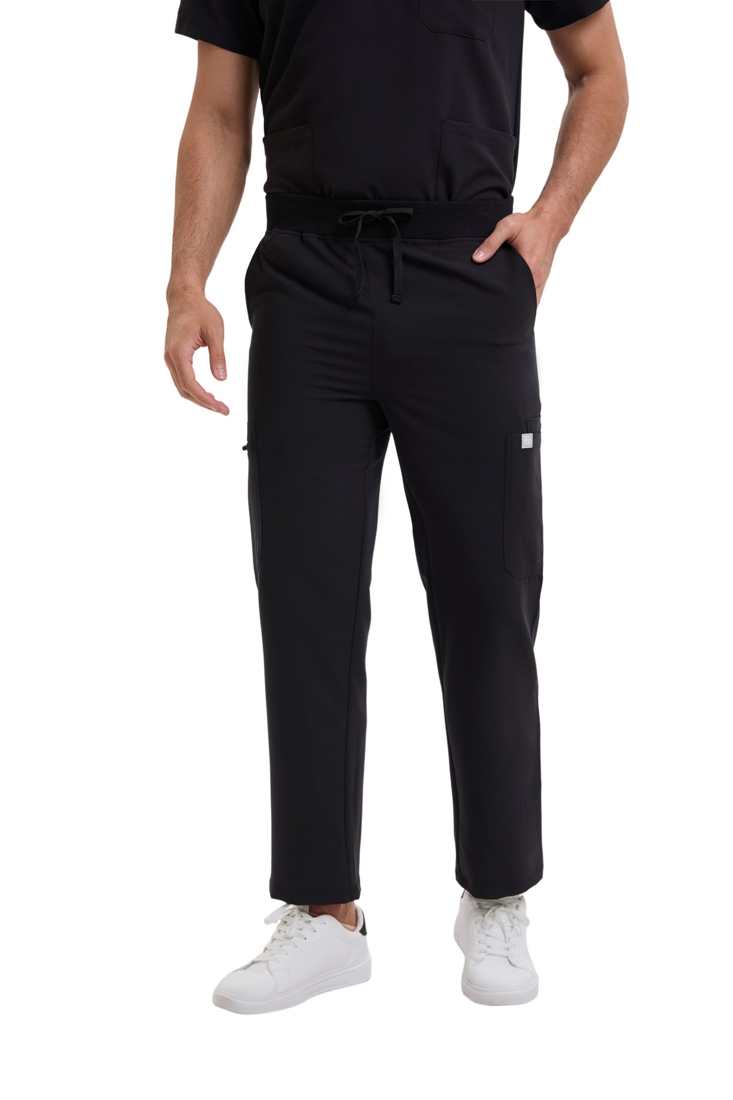 Enwinz Prime Men’s Black Scrub Set – Performance Fit | Durable Comfort | All-Day Mobility