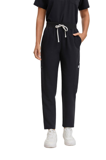 Enwinz Elena One Pocket Top Black Scrub Set