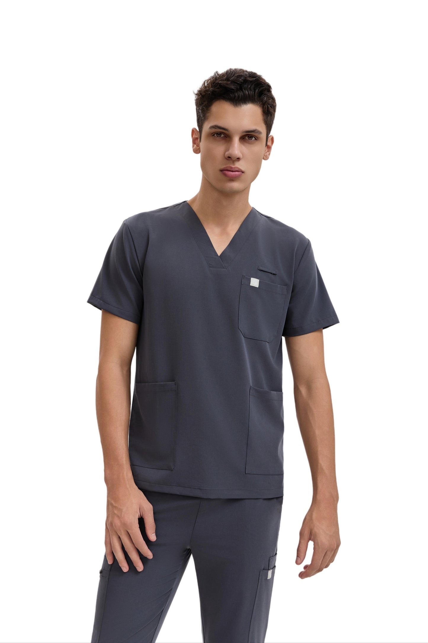 Enwinz Prime Men’s Grey Scrub Set – Performance Fit | Durable Comfort | All-Day Mobility