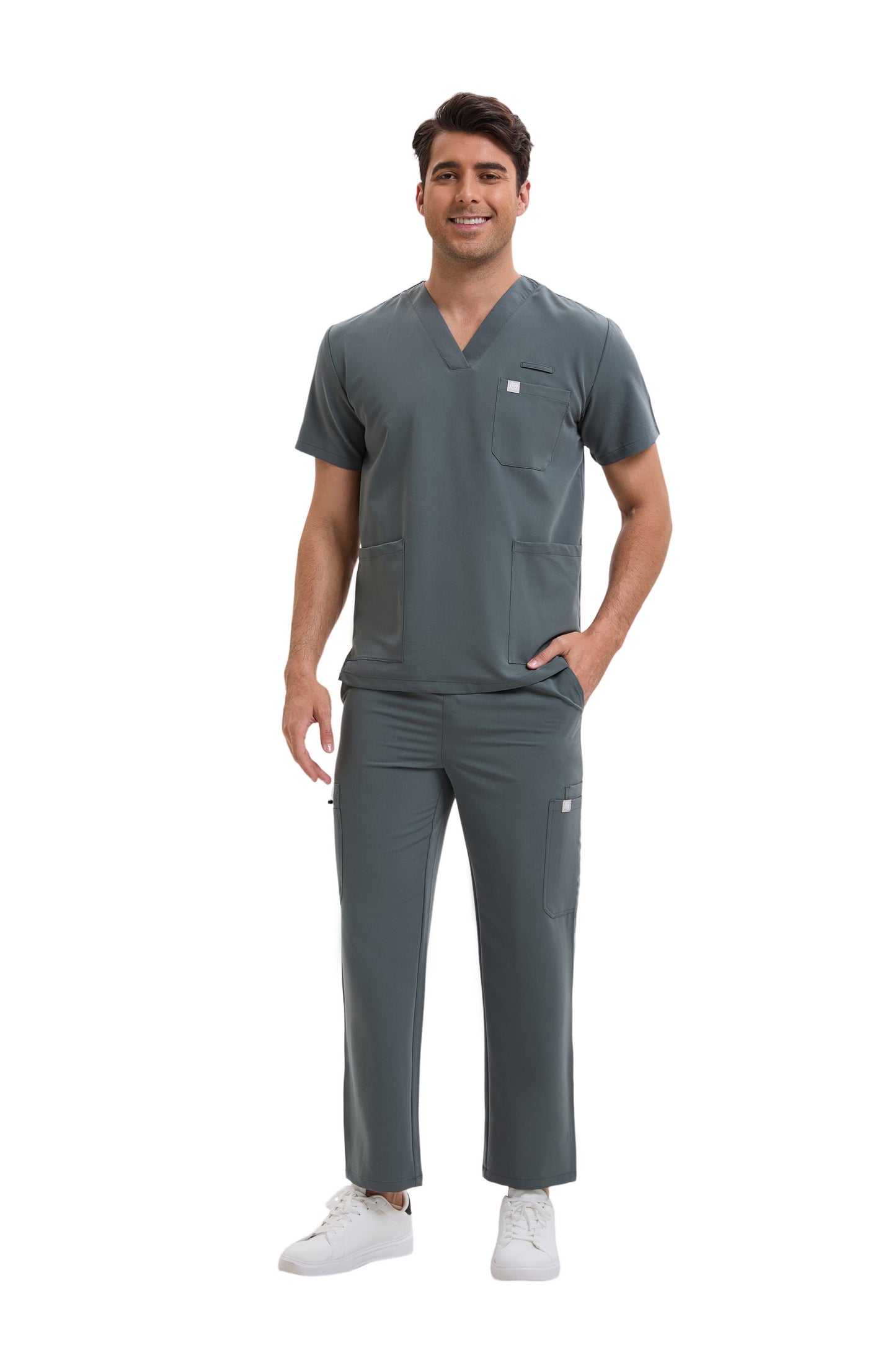 Enwinz Prime Men’s Charcoal Grey Scrub Set – Performance Fit | Durable Comfort | All-Day Mobility (Copy)