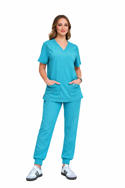 Enwinz Modern Classic Women’s Scrub Set – Teal BlueENWINZ Scrubs- Shop uniform Scrubs