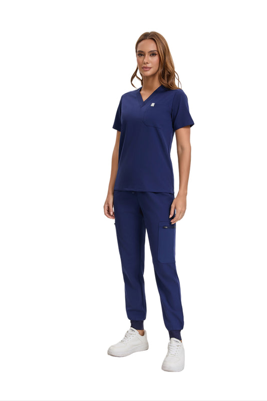 Enwinz Elena women Jogger Scrub Set - Navy BlueENWINZ Scrubs- Shop Medical Uniforms