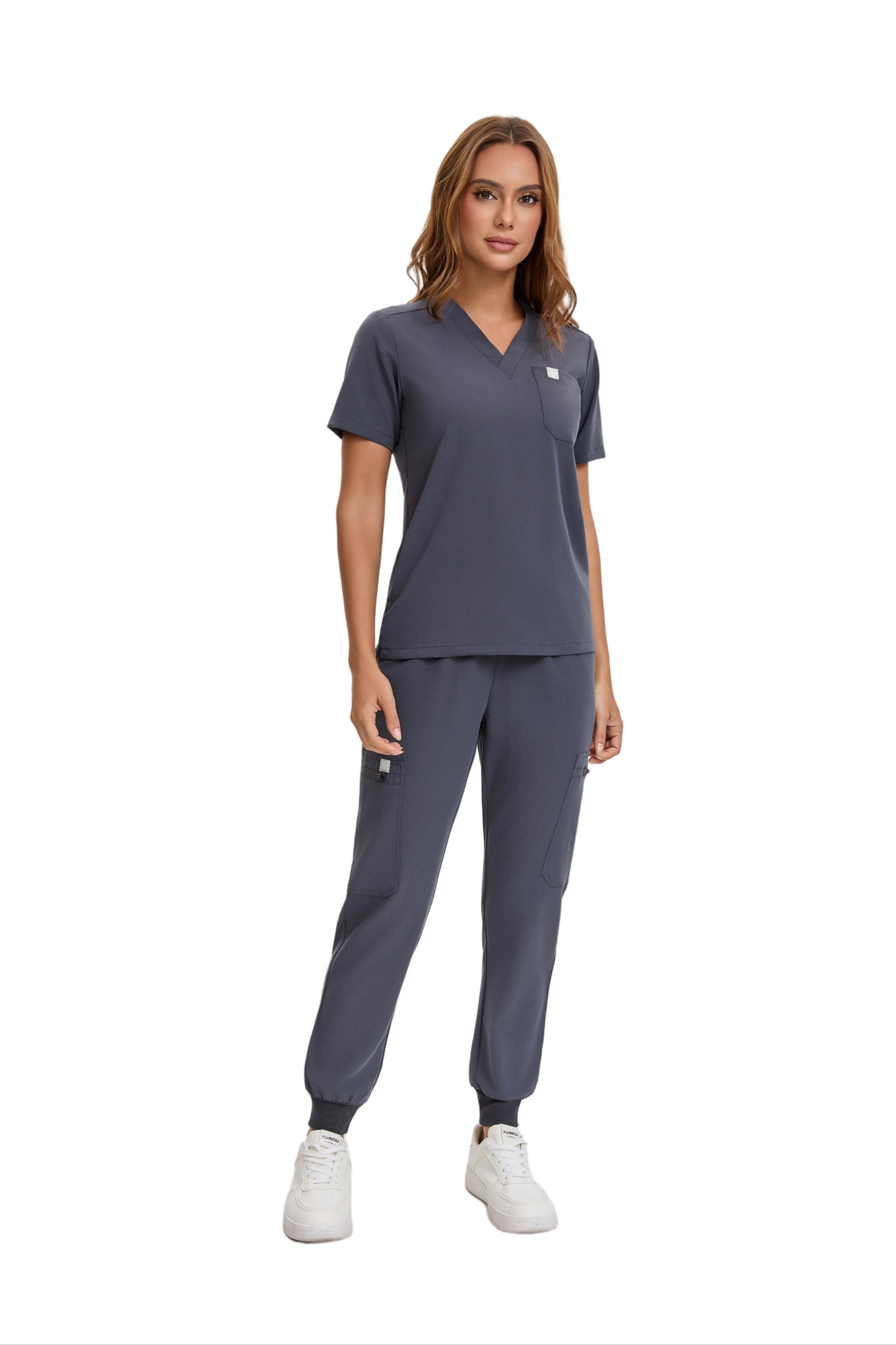 Enwinz Elena women Jogger Scrub Set -Grey