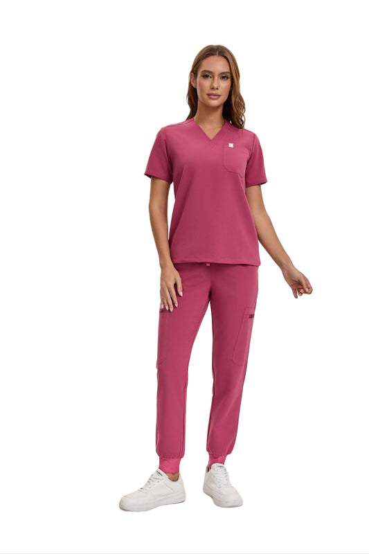 Enwinz Elena Women Jogger Scrub Set - Coral PinkProducts