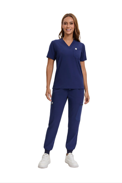 Enwinz Elena women Jogger Scrub Set - Navy Blue