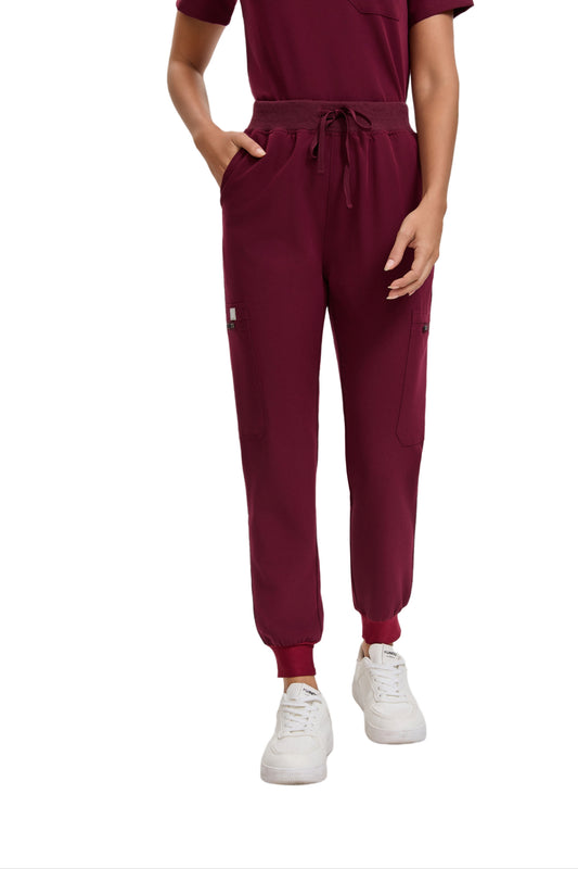 Enwinz Elora Women’s  Jogger Scrub Pants - Wine RedENWINZ Scrubs- Shop Medical Uniforms