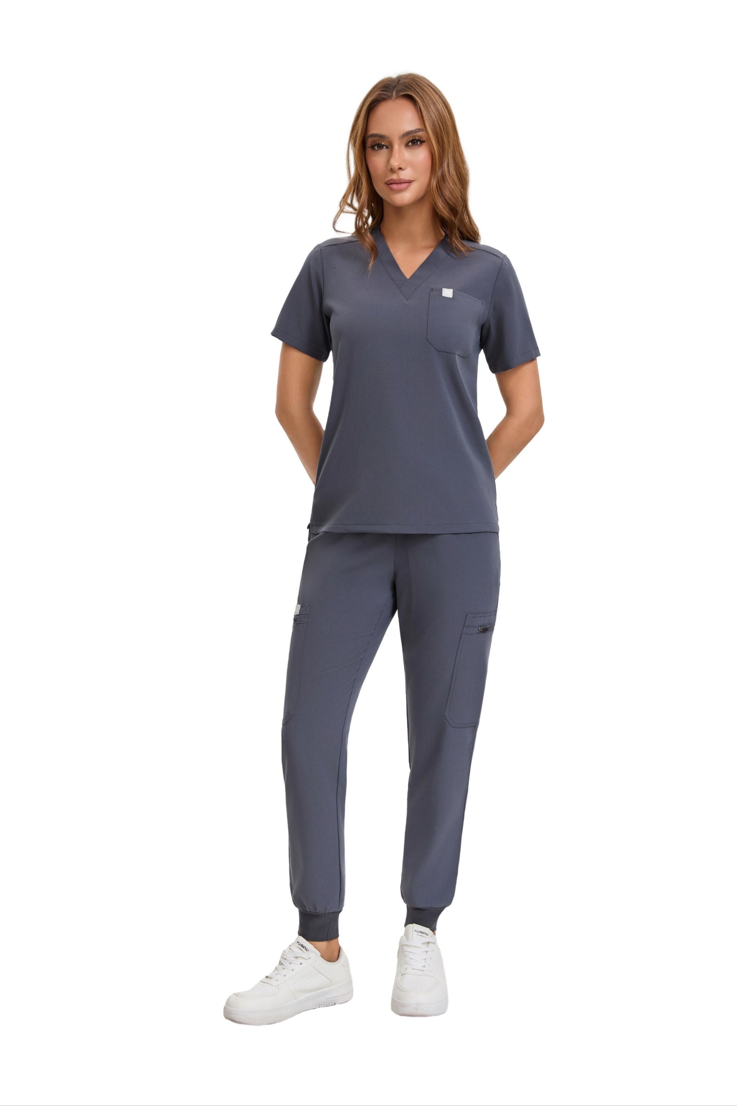 Enwinz Elena women Jogger Scrub Set -Grey