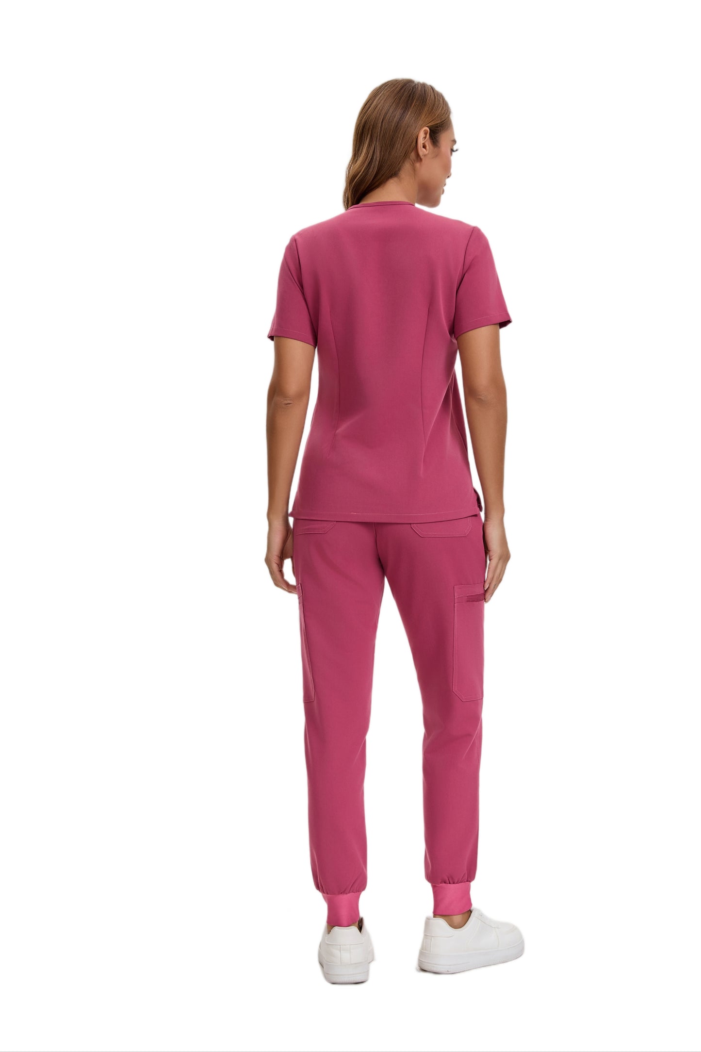Enwinz Elena Women Jogger Scrub Set - Coral Pink