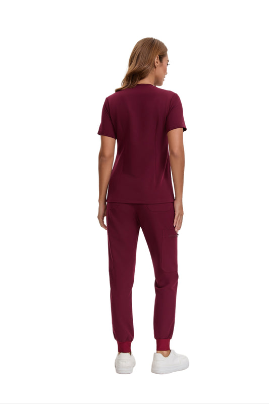 Enwinz Elora Women Scrub Top - Wine RedENWINZ Scrubs- Shop Medical Uniforms